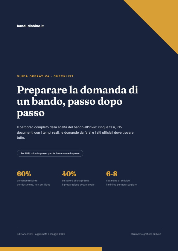 Cover checklist domanda bando